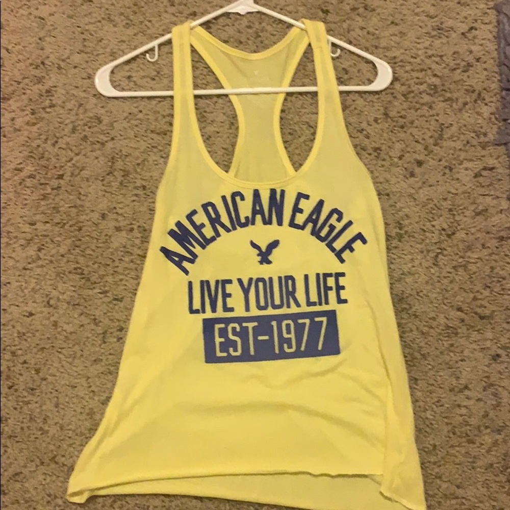 yellow tank top